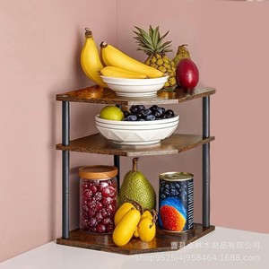 Cross-border wooden cabinet tray <b>plate</b> divider <b>rack</b> kitchen countertop dish divider storage board - Product Image 3