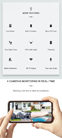 Caméra IP OIKAY Mini Cube 1080P WiFi CMOS pour Surveillance Domestique, Fixation Magnétique, Audio Bidirectionnel, Vision Nocturne IR, Détection de Mouvement, Cloud