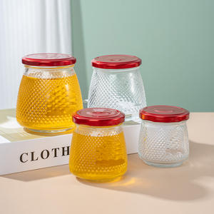 Vente en gros de pots en verre vides pour gelée, confiture, pudding, 150ml, 200ml, 280ml, 380ml, ronds, à large ouverture, pour nid d'oiseau, avec couvercle en métal - Product Image 6