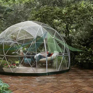 Tente dôme de jardin en PVC imperméable, couverture géomantique, petite serre