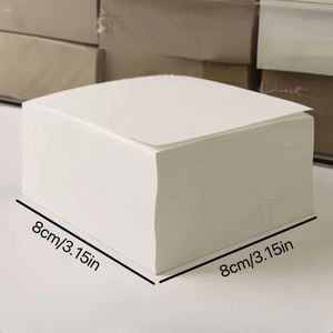 400 Sheets <b>Square</b> Sticky Notes Self Adhesive Pads 85x85mm Classics White Extra Self-Stick Notes PU Leather Hardcover Customized - Product Image 2