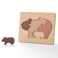 Vente en gros de jouets Montessori pour bébés, animaux, design personnalisé 2024, puzzle 3D, animaux de dessin animé, jeu de puzzle d'apprentissage précoce pour développer l'intelligence