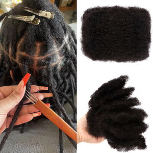 KAMA 100% Cabello humano Dreadlock Extensión Loc Extensión Afro Kinky Cabello humano Crochet para trenzas Locs Reparación - Product Image 1