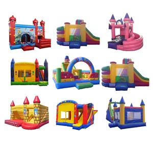 Parque de diversões de fábrica profissional para crianças, zona de jogos, área central, melhor combinação inflável de castelo inflável barato
