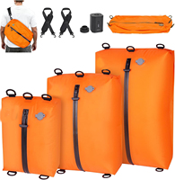 YK Lot de 3 cubes de rangement sous vide étanches IP68 de 30-40L avec pompe pour valise et sac à dos de voyage