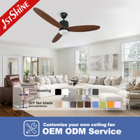 Ventilador de Techo Inteligente 1stshine de 52 Pulgadas con Luz LED, Control por Wifi y Voz, Eficiente, Garantía de Calidad, Venta al Por Mayor