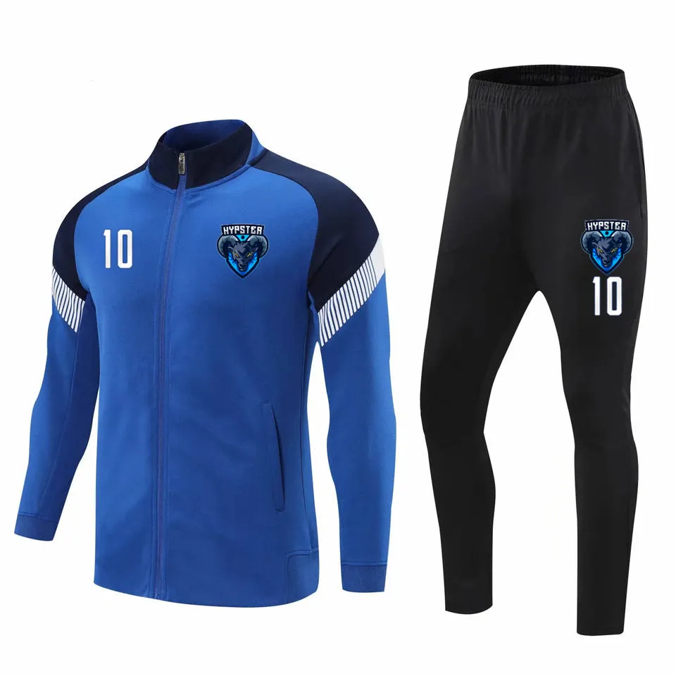 新しいデザイン卸売長袖サッカートラックスーツ最高品質サッカージャケットサッカートレーニングスポーツウェア