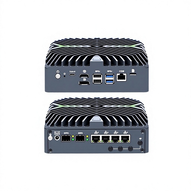 N3261 Fanless Mini PC Dual Network Ports 8GB RAM 128GB Storage Intel Core I3/i5/i7 Processor Compact Industrial Computer