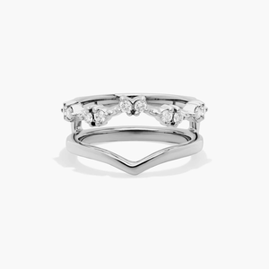 Anillo de Banda Curva de Plata de Ley 925 con Moissanita de Primera Calidad para Mujer, Regalo de Joyería para Boda o Compromiso - Product Image 3
