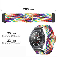 Bracelet en nylon tressé extensible réglable pour Samsung Watch 4/5 20 mm 22 mm