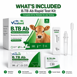 Kit per Test Rapido Anticorpi Tuberosi Bovina, Rilevamento Mycobacterium Bovis BTB per Bovini, Screening Veterinario per Allevamenti ISO/CE - Product Image 4