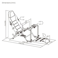 Cockpit de simulation de course pliable LRS19-BS01 pour jeux de conduite PS4 PS5 PC, support de volant Playseat