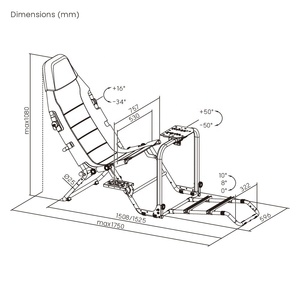 Cockpit de simulation de course pliable LRS19-BS01 pour jeux de conduite PS4 PS5 PC, support de volant Playseat - Product Image 6