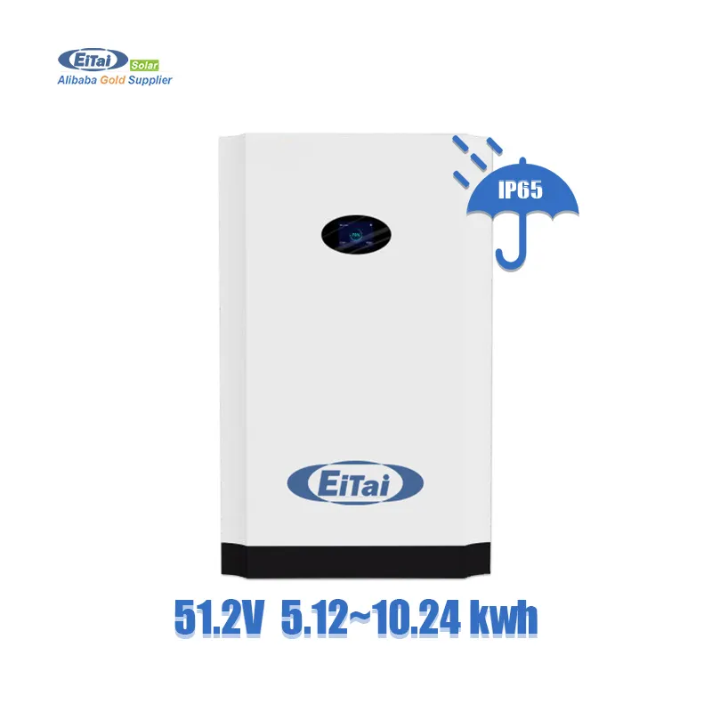 Bateria Lifepo4 de lítio 12V 400Ah para casa, sistema de painel solar EITAI 5Kw melhor completa
