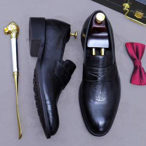 Chaussures en cuir véritable pour hommes, élégantes, chaussures de ville de haute qualité, vêtements de cérémonie pour hommes - Product Image 4