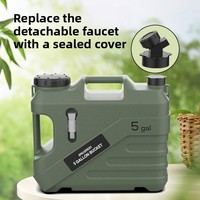 Réservoir d'eau portable de 19 L pour l'extérieur, conteneur d'eau en PE pour le camping avec poignée, idéal pour la randonnée, les camping-cars, les voyages et les situations d'urgence