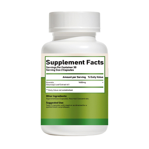 Capsules d'extrait de feuille de Graviola OEM, Complément Herbal à Marque Blanche, Capsules de Corossol pour le Soutien Digestif et Immunitaire - Product Image 2