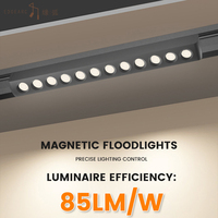 Système d'éclairage sur rail à aimant ultra mince Plafond réglable Commercial Smart Zigbee Linear Spot Led Magnetic Track Light