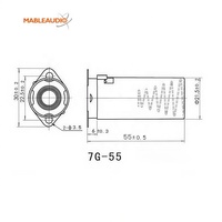 7G-55 7 broches Tube Socket 55mm 7P Tube Socket Shield pour 6Z4 6AU4 EF94 6BH6 6A2 6K4 6J5