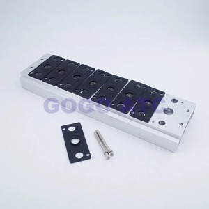 3V210/4V210-08 4V310โซลินอยด์วาล์วยึดแผ่นสีดำสำหรับท่อร่วม100M/200M/300M/400M อุปกรณ์ปะเก็นสกรูบอร์ดตาบอด - Product Image 4