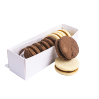 Boîte biodégradable écologique carton kraft pour tarte aux œufs et dessert mini gâteau macaron boîtes en carton d'emballage personnalisé en papier