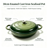 Ensemble de casseroles en fonte, cocottes, batterie de cuisine antiadhésive, compatible four, induction et gaz, lavage à la main, inclut des casseroles en fonte