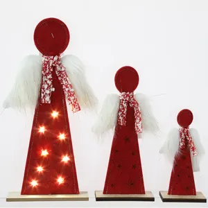 Decorazioni natalizie in legno con angelo decorazioni natale regali per bambini ornamenti da tavolo