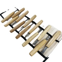 Outils de sculpture sur bois travail du bois sculpture ciseau ensemble bonne qualité 12 pièces argent bricolage acier au manganèse boîte en bois marteau ensemble