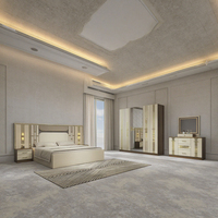 Lit king-size moderne de luxe au design italien Mobilier de chambre à coucher haut de gamme Armoire de rangement avec rembourrage en tissu souple Nouveau