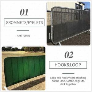 Cổng chắn bằng vải dệt polyester, chống thấm, di động, có thể tùy chỉnh kích thước, dùng che chắn sự kiện ngoài trời - Product Image 5