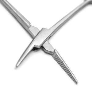 Ciseaux porte-aiguilles en acier inoxydable pour toilettage des animaux de compagnie, modèles droits et courbés, pinces multifonctions - Product Image 2