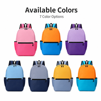 Sac à dos enfant personnalisé avec logo, motif dessin animé, blocs de couleur Oxford, léger, pour maternelle, préscolaire, école primaire, garçons et filles, OEM
