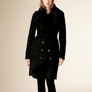 Double-Face Fur Women Denim Breathable Overcoat Cotton Winter-Warmed Long Hooded Chinchilla Coats - Product Image 1