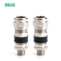 Échantillon gratuit IP68 antidéflagrant métal blindé 1/2 "presse-étoupe ATEX Double Compression déluge Protection contre l'entrée presse-étoupe