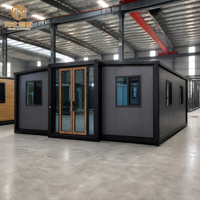 Maison Modulaire Préfabriquée en Conteneur Extensible en Acier Léger Personnalisée de 20, 30 ou 40 pieds, 2 à 4 Chambres, pour Hôtel ou Habitation en Extérieur (ADU)
