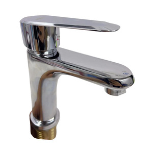 Robinet de lavabo monotrou en cuivre à poignée unique avec cartouche céramique, à poser sur le comptoir - Product Image 1