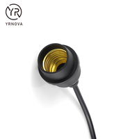 Support de lampe LED extérieur étanche IP67 en nylon mâle/femelle avec câble d'extension, douille d'ampoule E27 2A en cuivre