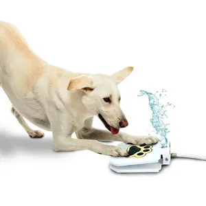 Alimentatore d'acqua per cani con fontana d'acqua per cani da compagnia all'aperto a pedale in acciaio inossidabile aggiornato