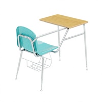 Ensemble de mobilier scolaire, chaise et bureau, chaise d'écolier avec tableau d'écriture pliable
