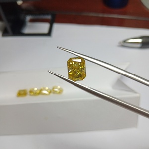 Moissanita de Corte Radiante Color Champán Amarillo, Precio por Gramo, para Joyería, Moissanita Sintética - Product Image 2