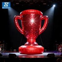 Sculpture de trophée gonflable scintillante pour accessoires de scène DJ, sports de boxe, concours de danse, publicité et décoration