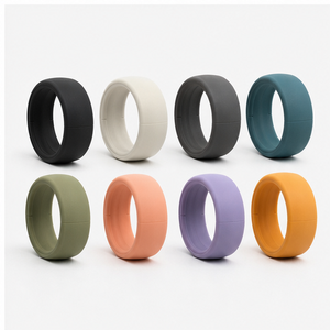 Cubierta de Anillo con Borde Cuadrado, Paquete de 8 para Oura Ring 4 Gen 3, Juego de Protectores de Silicona Planos Modernos, Líneas Limpias, Protección Antirrayas - Product Image 1