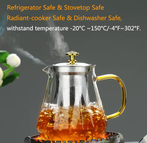 Commercio all'ingrosso della fabbrica 500ml/650ml resistente al calore 3-pcs Set <span class=keywords><strong>teiera</strong></span> di vetro <span class=keywords><strong>per</strong></span> la stufa a <span class=keywords><strong>Gas</strong></span> con infusore di vetro - Product Image 4