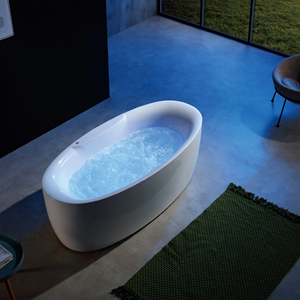 Bañera de Hidromasaje Redonda Independiente para Villas y Hoteles <span class=keywords><strong>Spa</strong></span>, Bañera Circular de Burbujas de Acrílico Sólido - Product Image 5
