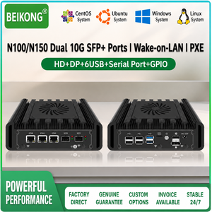 Mini PC H31F Intel N150 Core i3 N300 sin ventilador, firewall, 3 puertos LAN de 2500 Mbps, 2 puertos SFP de 10 GbE, dispositivo de seguridad de red. - Product Image 1
