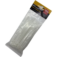Attaches-câbles en nylon blancs auto-bloquants personnalisés et imprimés, lot de 100 pièces, 3,5 x 200 mm (8 pouces)