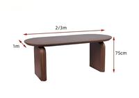 Table à manger et bureau en bois de luxe moderne, très vendus, en MDF avec placage chêne, adaptés à 6-8 personnes, durables et rétractables
