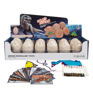 Juguetes al por mayor de fábrica para <span class=keywords><strong>Amazon</strong></span>, nuevos huevos de <span class=keywords><strong>dinosaurio</strong></span> de excavación arqueológica, 12 pequeños modelos de <span class=keywords><strong>dinosaurio</strong></span> de plástico, Kit de personajes congelados - Product Image 5