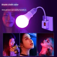 Ampoule LED intelligente E27 à changement de couleur éblouissant RGB, télécommande, ampoule LED intelligente E27 avec fonction mémoire