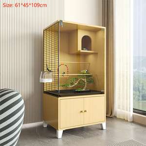 Produttore vendita calda all'ingrosso grande gabbia di allevamento Multi-funzionale visualizzazione casa per animali domestici mobile giunzione gabbia di lusso per uccelli d'amore - Product Image 4